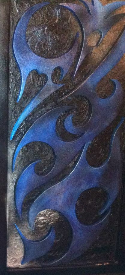 Carving Blue & Silver
